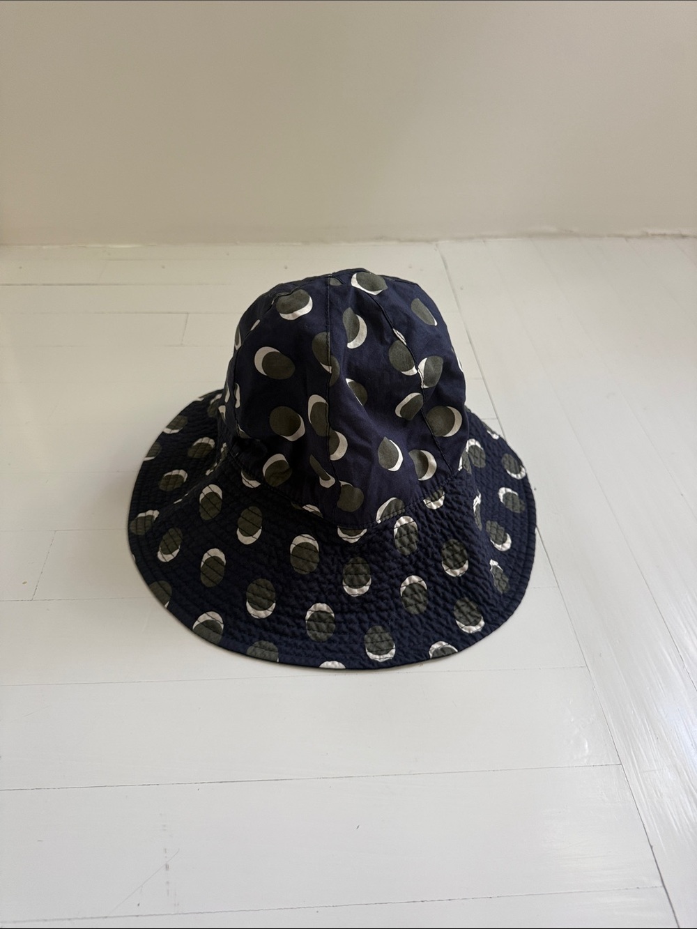 ERES Reversible Lune Print Bucket Hat Navy Size M